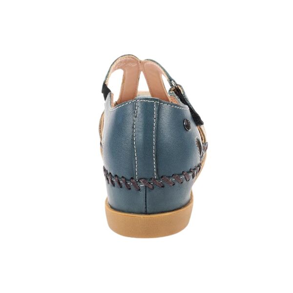 Forelli 22521 Sally-G Blue Jean Kadın Comfort Deri Sandalet