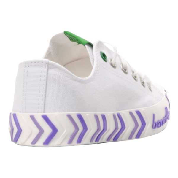 Benetton BN-30624 Beyaz-Lila Kadın Spor Ayakkabı