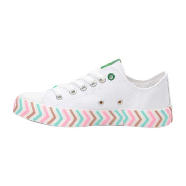 Benetton BN-30624 Beyaz-Pembe Kadın Spor Ayakkabı