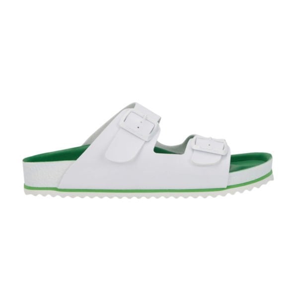 Benetton BN-1321 Beyaz/Yeşil Kadın Günlük Terlik
