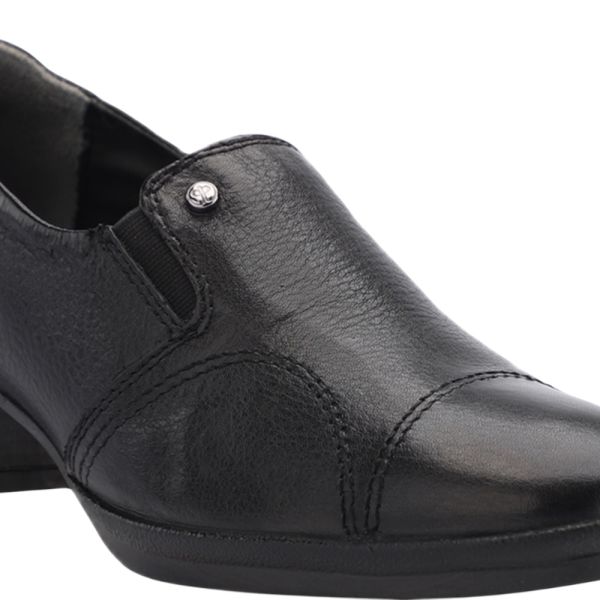 Forelli 57203-G Piloyd Siyah Kadın Comfort Deri Ayakkabı