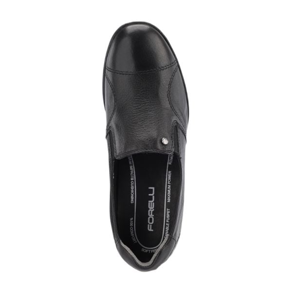 Forelli 57203-G Piloyd Siyah Kadın Comfort Deri Ayakkabı
