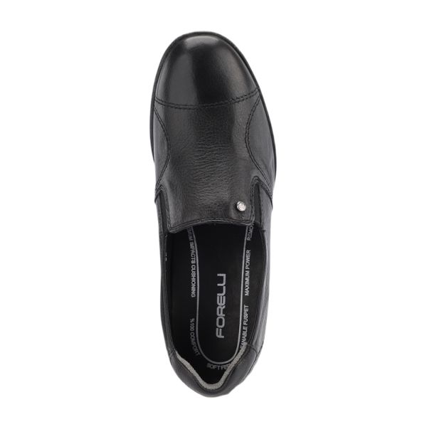 Forelli 57203-G Piloyd Siyah Kadın Comfort Deri Ayakkabı
