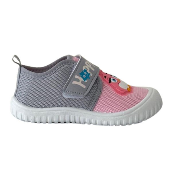 Gezer 3356.00 Pembe/Gri Bebe Kreş Yazlık Ev Ayakkabısı