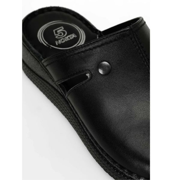 Polaris 105136 4FX Siyah Kadın Comfort Deri Terlik