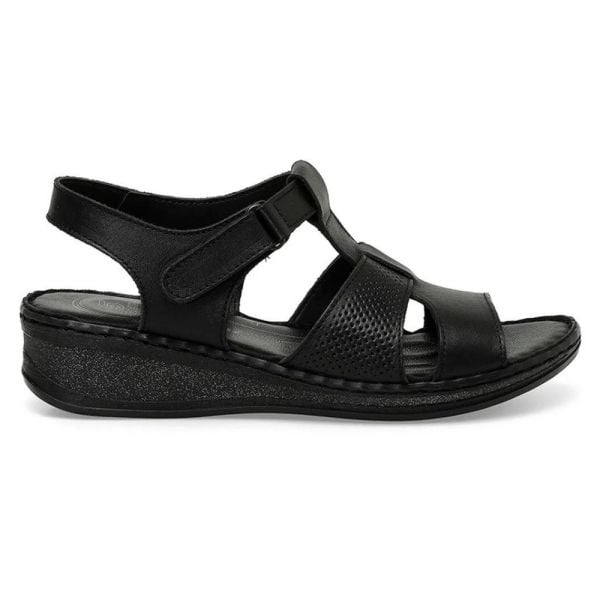Polaris 105126 4FX Siyah Kadın Comfort Sandalet