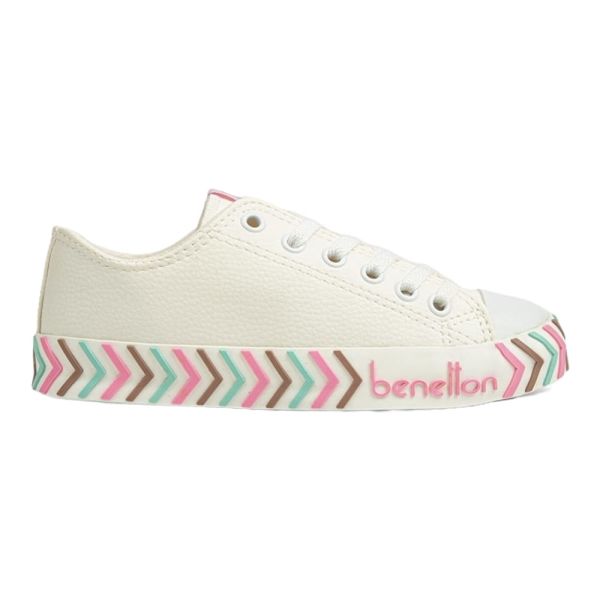 Benetton BN-30723 Beyaz-Pembe Kadın Spor Ayakkabı
