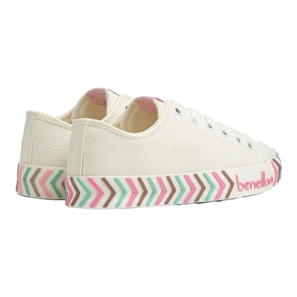 Benetton BN-30723 Beyaz-Pembe Kadın Spor Ayakkabı