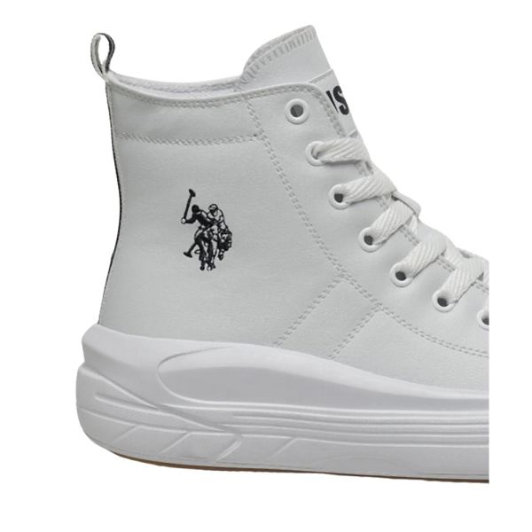 U.S Polo Assn Clementine PU 3PR Beyaz Kadın High Sneaker