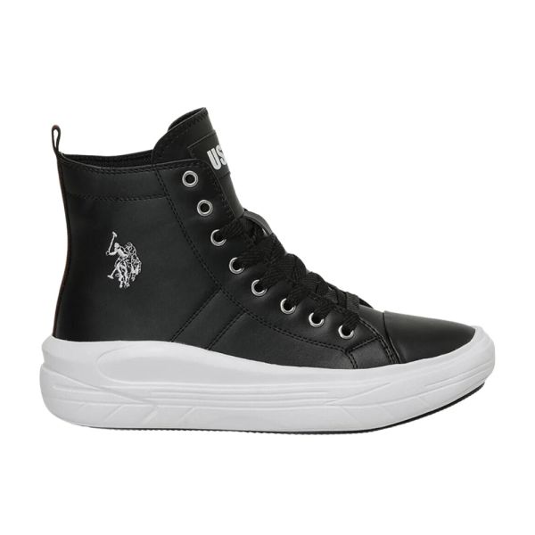 U.S Polo Assn Clementine PU 3PR Siyah Kadın High Sneaker