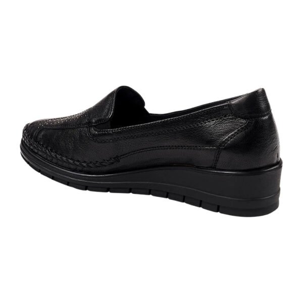 Forelli 25182-H Moriza Siyah Kadın Comfort Deri Ayakkabı 40