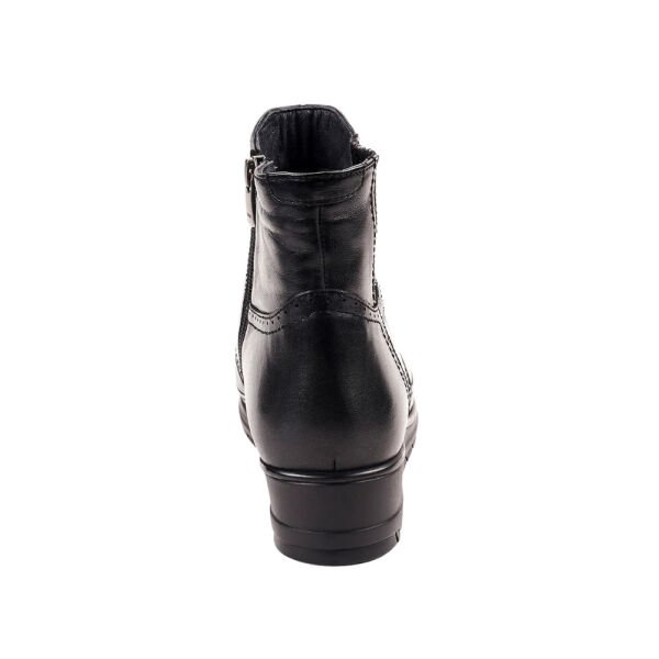 Forelli 25157-H Moly Siyah Kadın Comfort Deri Hallux Bot