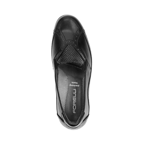 Forelli 57603-G Rosa Siyah Kadın Comfort Deri Ayakkabı