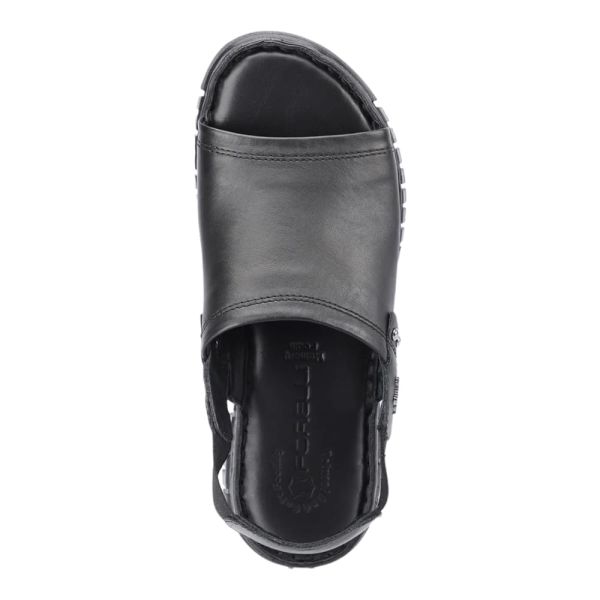 Forelli 38501 Gloria-G Siyah Kadın Comfort Deri Sandalet