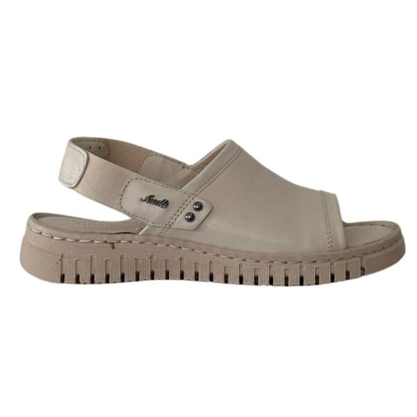 Forelli 38501 Gloria-G Bej Kadın Comfort Deri Sandalet