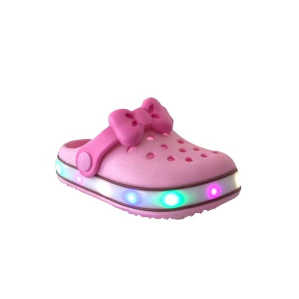 Akınal Bella Pembe Işıklı Çocuk Havuz/Deniz Terlik Sandalet