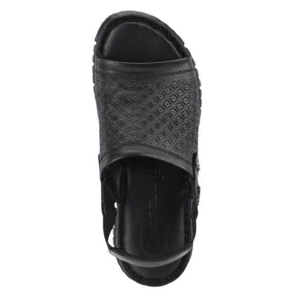 Forelli 38507 Alice-G Siyah Kadın Comfort Deri Sandalet