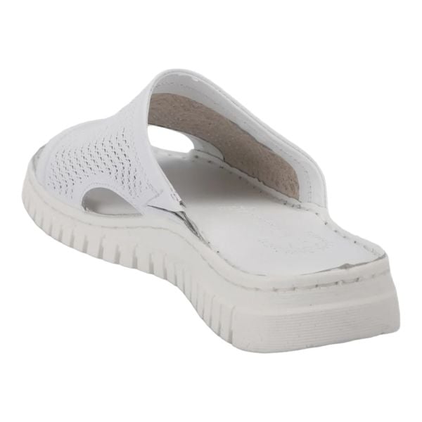 Forelli 38505 Sofia-G Beyaz Kadın Comfort Deri Terlik