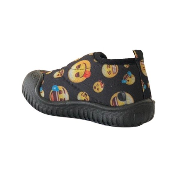 Gezer Emoji Siyah Çocuk Kreş/Anaokulu Yazlık Panduf