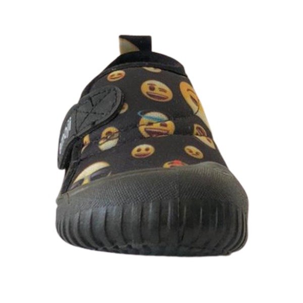 Gezer Emoji Siyah Çocuk Kreş/Anaokulu Yazlık Panduf