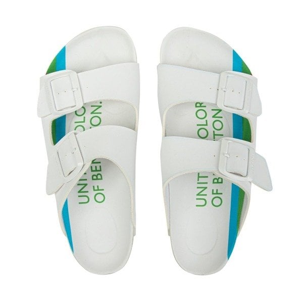 Benetton BN-1084 Beyaz Kadın Günlük Terlik