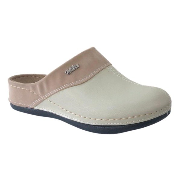 Mulex 2551 Krem Kadın Hastane/Hemşire Comfort Sabo Terlik