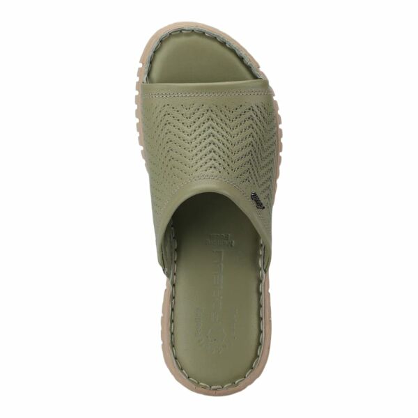 Forelli 38505 Sofia-G Avokado Kadın Comfort Deri Terlik