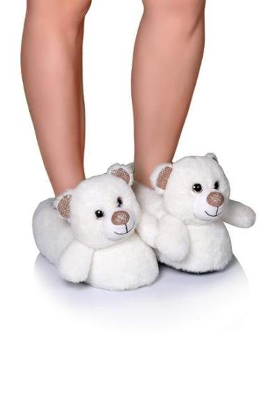 Twigy TT0753 Tw Bear Beyaz Hayvan Figürlü Kadın Panduf