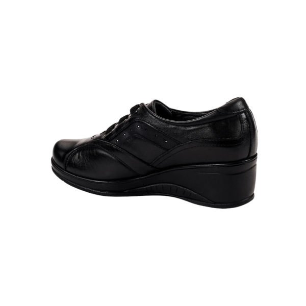 Forelli 57602-G Defne Siyah Kadın Comfort Deri Ayakkabı