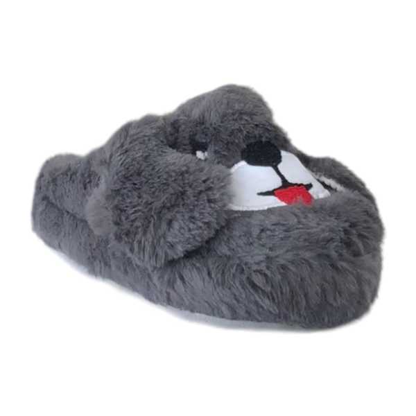 Cex Köpek 1PR Koyu Gri Çocuk Ev İçi Terlik