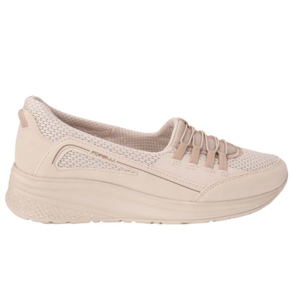 Forelli 30114-G Star Bej Kadın Comfort Spor Ayakkabı