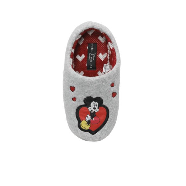 Mickey Mouse 603102 2PR Gri Kadın Ev İçi Terlik