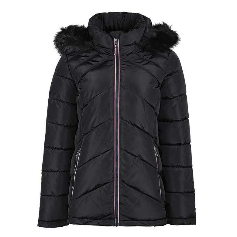Tommy Hilfiger Kadın Kapüşonlu Mont TW2MP918-BLK