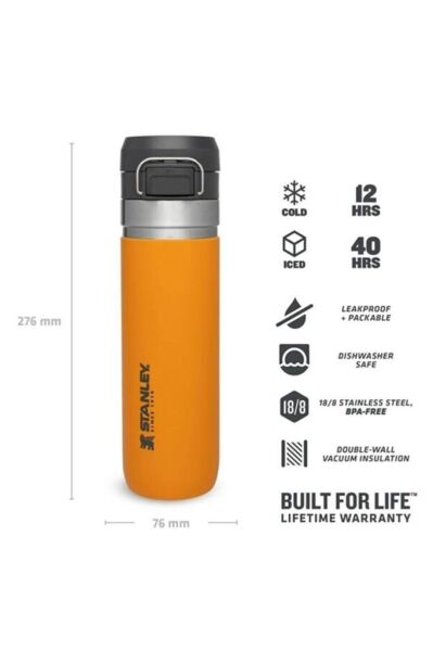 Stanley The Quick Flip Paslanmaz Çelik Turuncu Termos 0.70 lt
