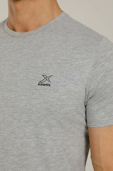 Kinetix Basıc Erkek Gri Kısa Kol T-shirt