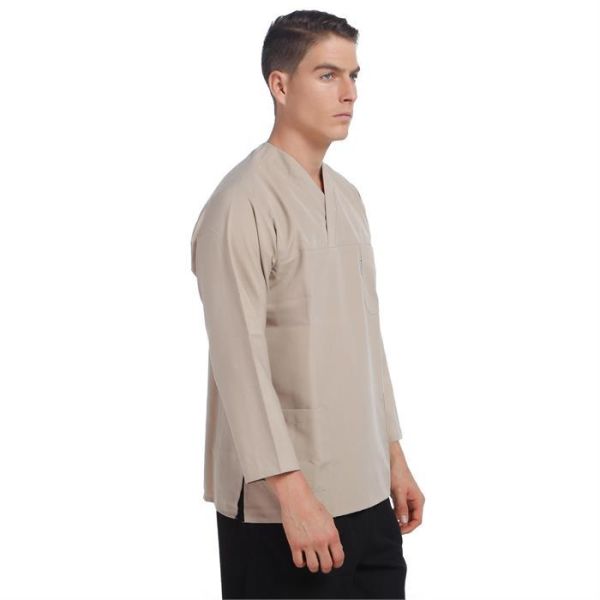 V Yaka Ceket Uzun Kol Bej