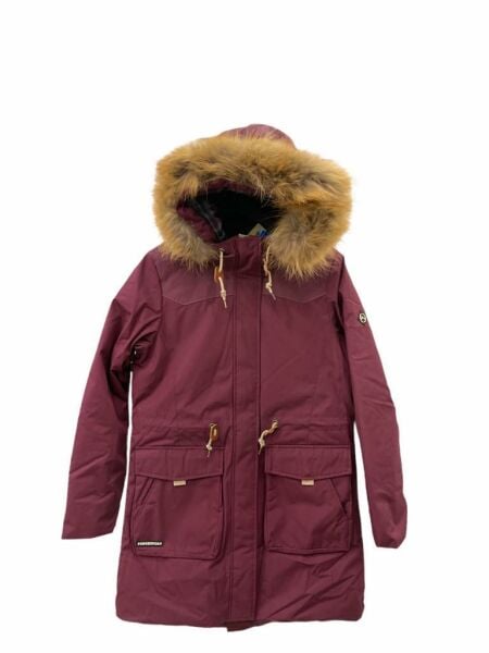 Burgundy parka sale
