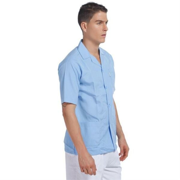 İş Ceketi Kısa Kol Açık Mavi