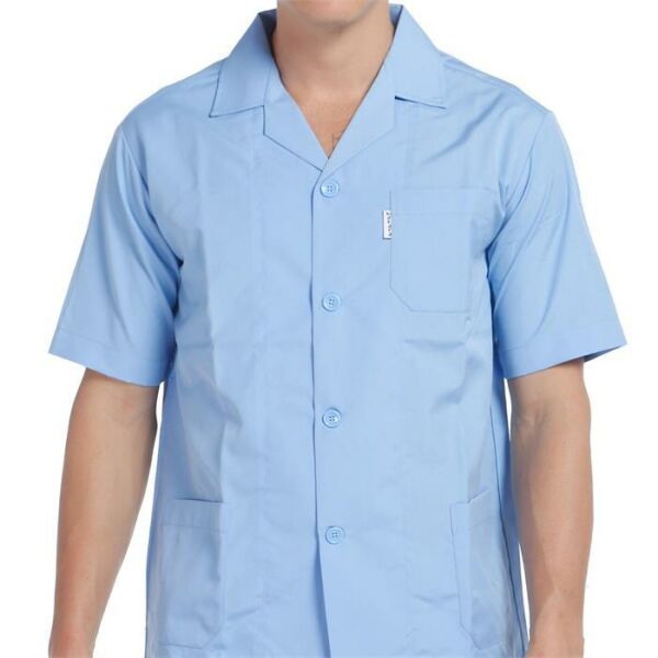 İş Ceketi Kısa Kol Açık Mavi