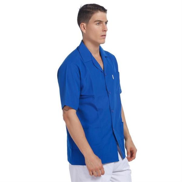 İş Ceketi Kısa Kol Saks Mavi