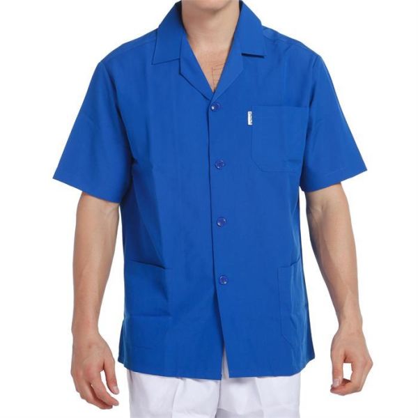 İş Ceketi Kısa Kol Saks Mavi