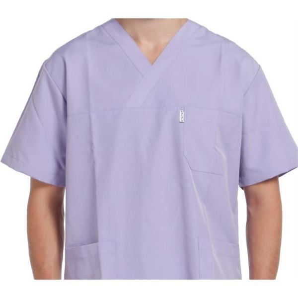 V Yaka Takım Kısa Kol Lila