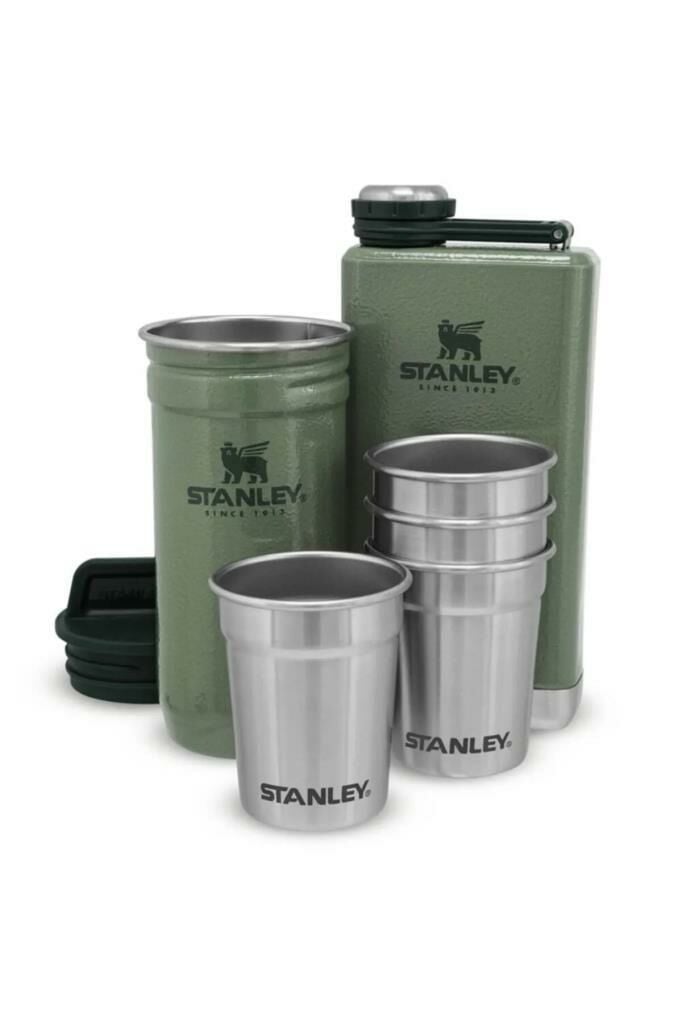 Stanley Adventure Çelik Shot Gri Bardak ve Yeşil Matara Seti
