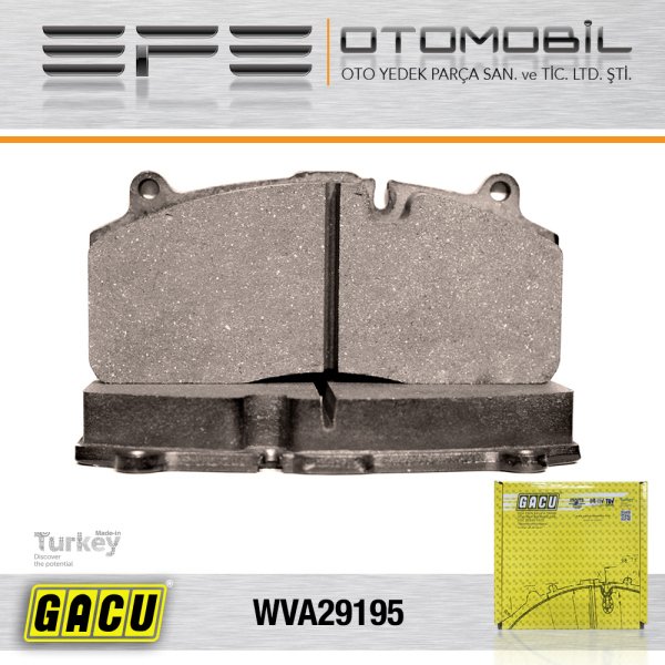 WVA 29195 SAF GACU DİSK FREN BALATASI