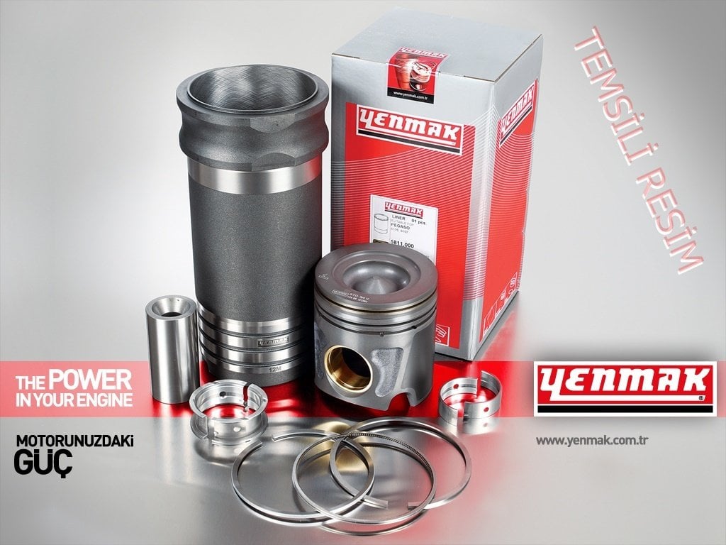 Motor Piston+Segman+Gömlek Tk.1.4 Enj.R9-R19-Kango-Expres