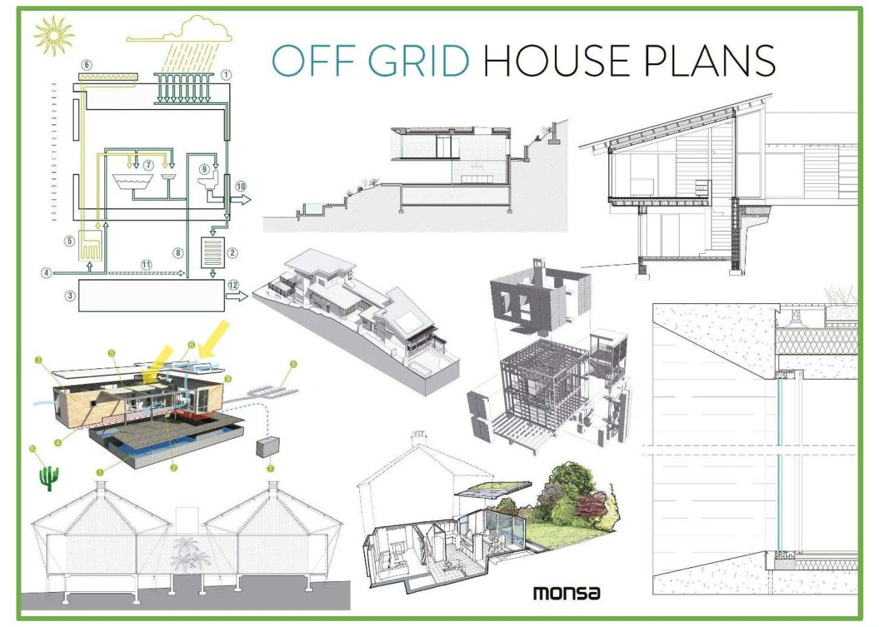 Off - Grid House Plans (Kırsalda ve Şebekesiz Alanlarda Ev Projeleri Planları)