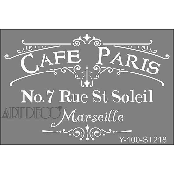 Artdeco Stencil A4 Cafe Paris - 218