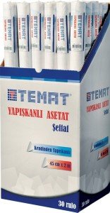 Temat Yapışkanlı Asetat 45cm X 2mt Şeffaf