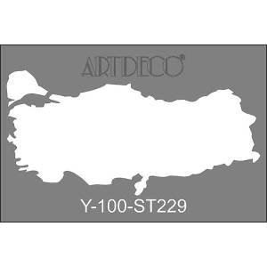 Artdeco Stencil A4 Türkiye Haritası - 223