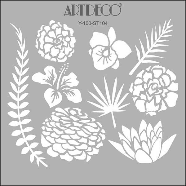 Artdeco Stencil 30x30cm Botanik - 104